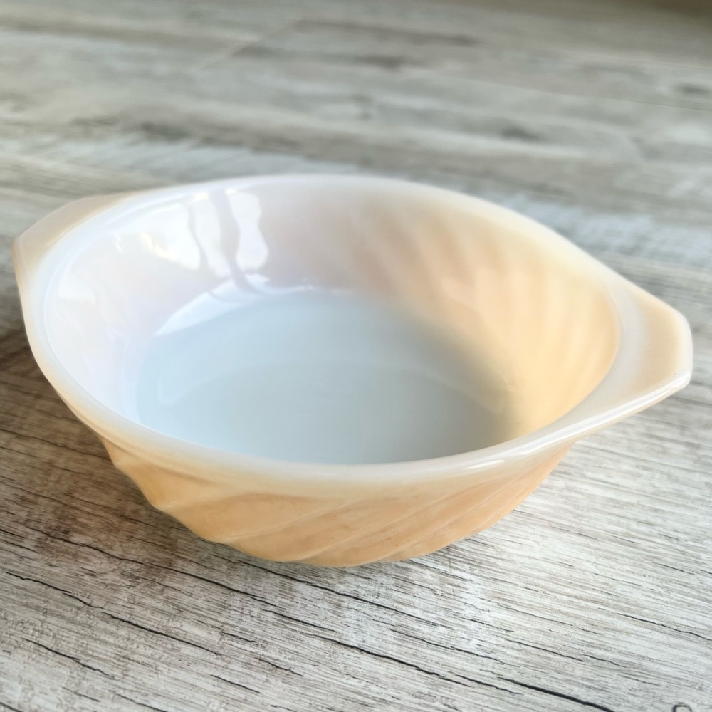 Fire King Vintage Iridescent Wave Petite Casserole Dish Bowl